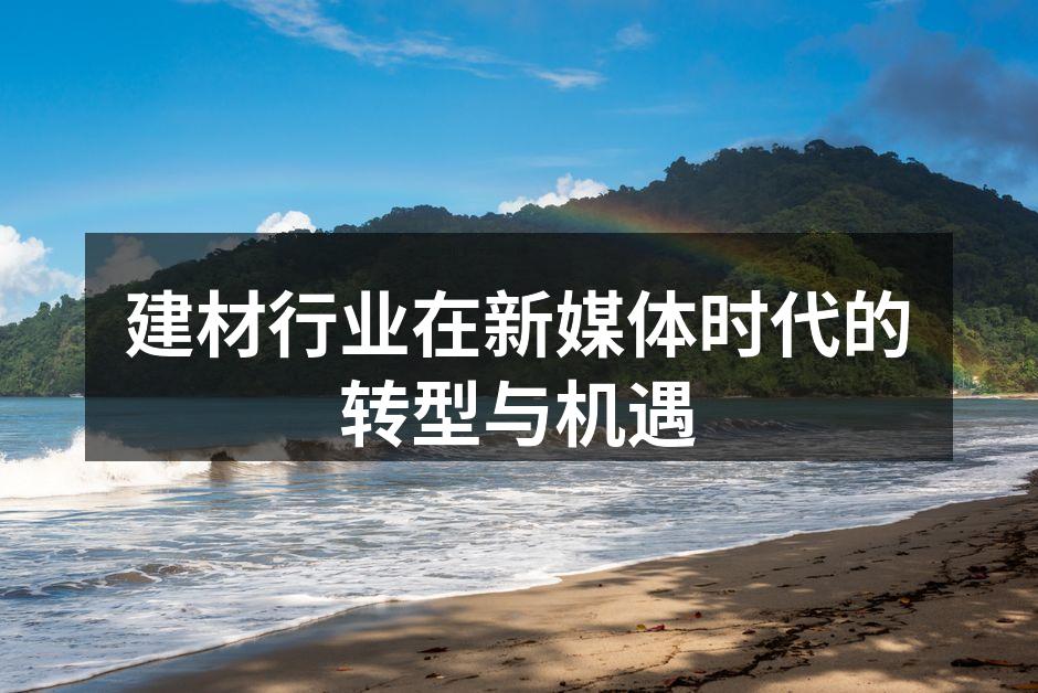 建材行业在新媒体时代的转型与机遇